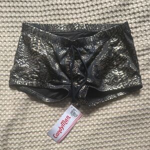 Candyman Men’s gold swim trunks